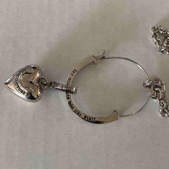 NWT Juicy Couture Silvertone necklace - Picture 2 of 5